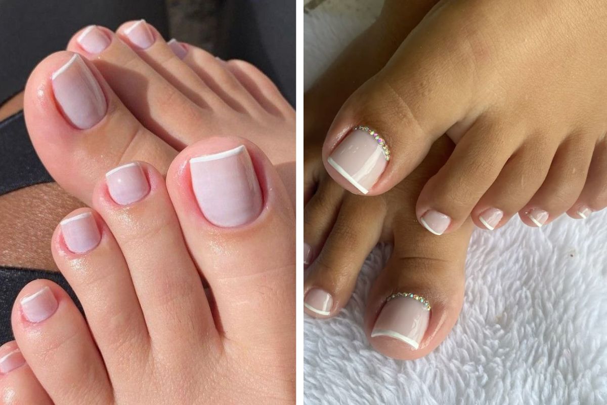 Francesinhas unhas do pé